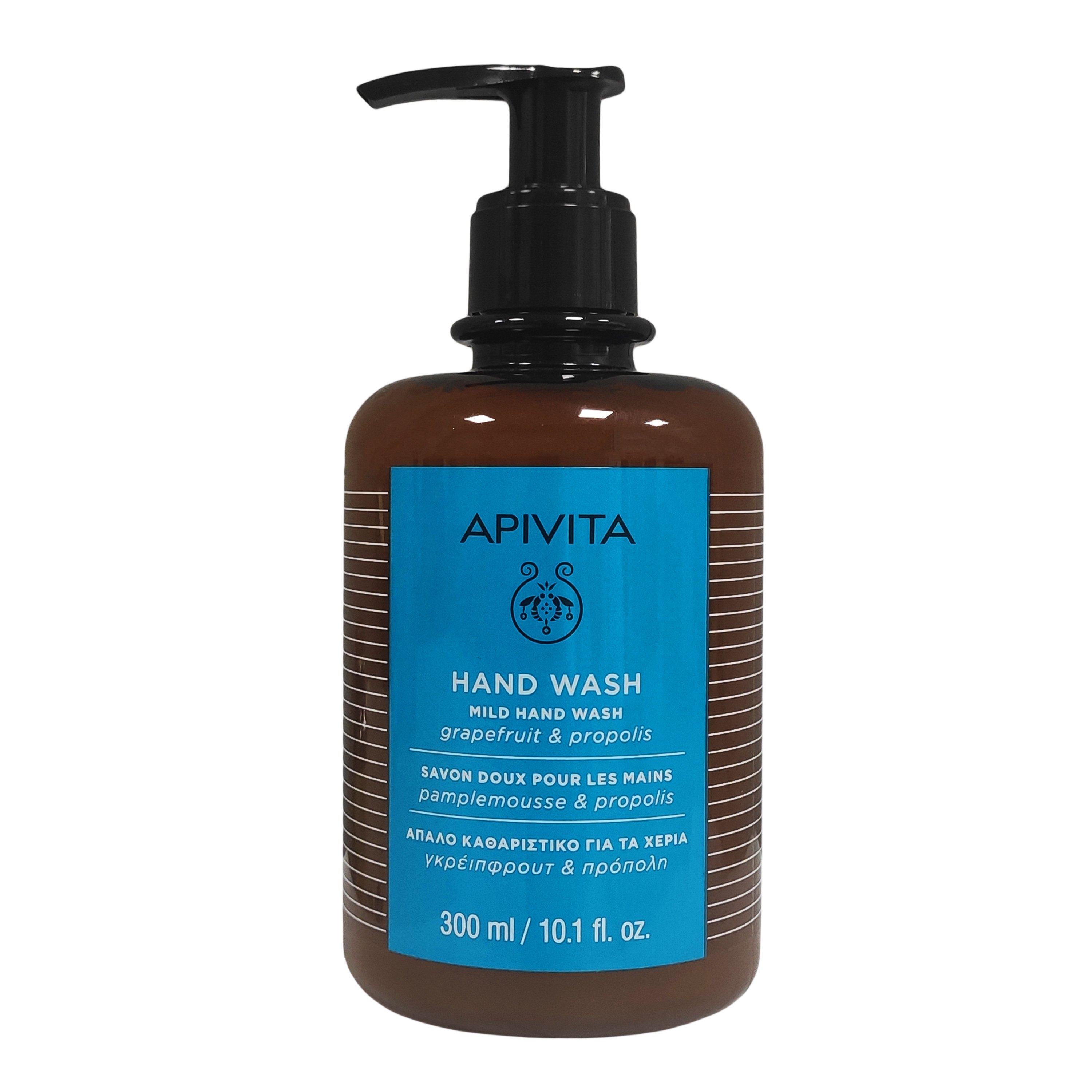 Apivita Mild Hand Wash Απαλό Καθαριστικό για τα Χέρια με Γκρέιπφρουτ & Πρόπολη 300ml