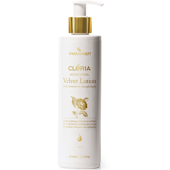 Pharmasept Cleria Hydrating Velvet Lotion Απαλό Γαλάτωμα Σώματος για Αντοξειδωτική & Ενυδατική Δράση με Έλαιο Αβοκάντο 300ml