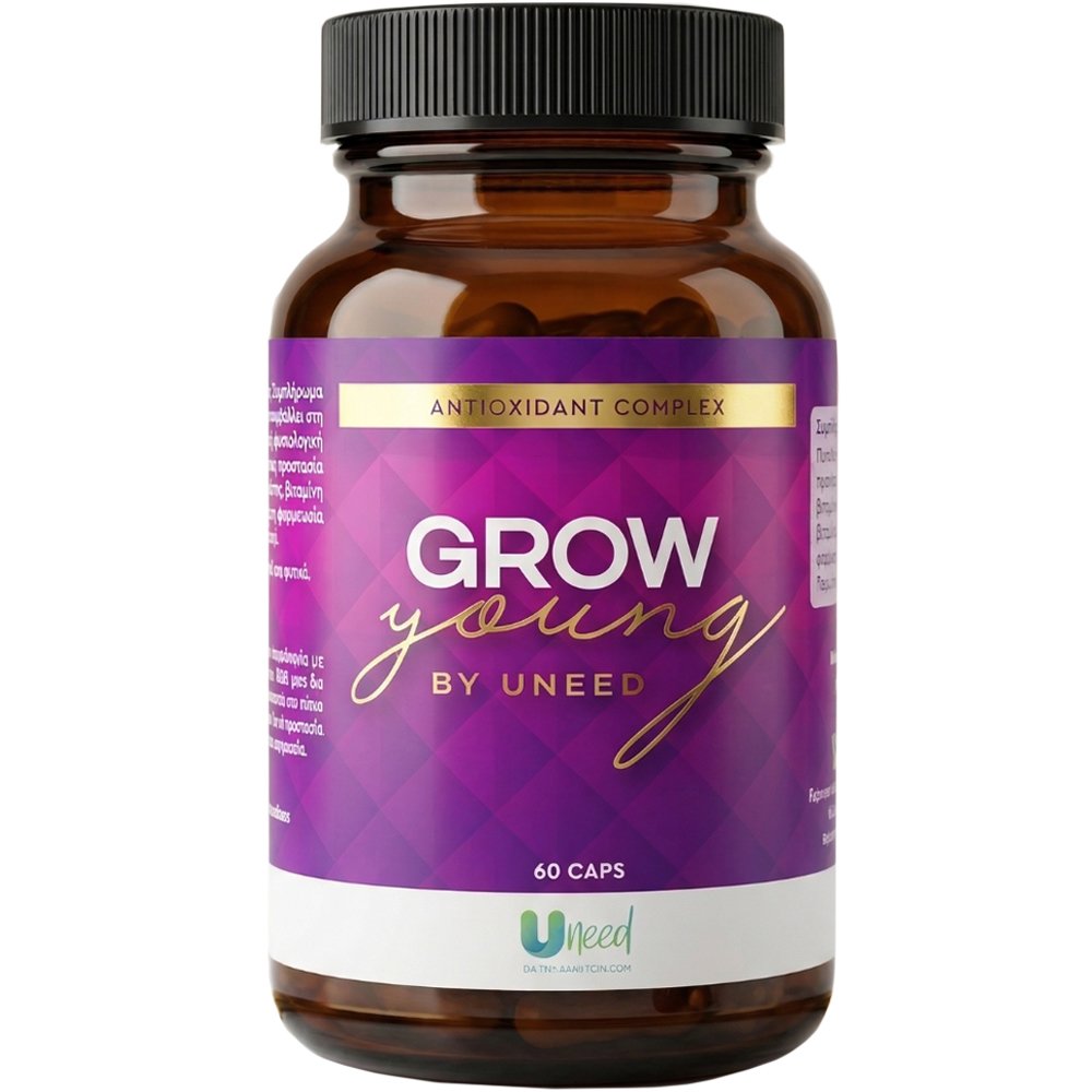 Uneed Grow Young Antioxidant Complex Συμπλήρωμα Διατροφής Αντιοξειδωτικής Φόρμουλας με Βιταμίνες, Μέταλλα & Εκχυλίσματα Βοτάνων με Ισχυρές Αντιγηραντικές Ιδιότητες 60caps