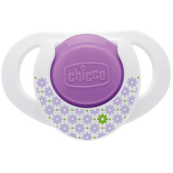 Chicco Πιπίλα Καουτσούκ 0m+ με Κρίκο Physio Compact Ροζ 2τμχ