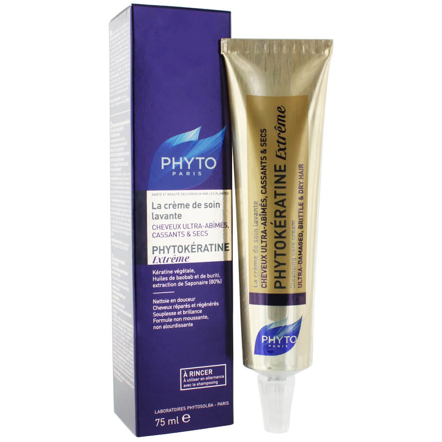 Phyto Phytokeratine Extreme Cleansing Care Cream Καθαριστική Κρέμα Περιποίησης για Κατεστραμμένα & Αφυδατωμένα Μαλλιά 75ml