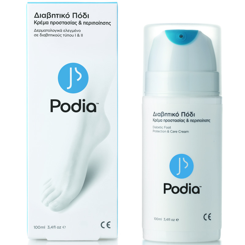 Podia Diabetic's Foot Protection & Care Cream Κρέμα Περιποίησης Διαβητικού Ποδιού 100ml