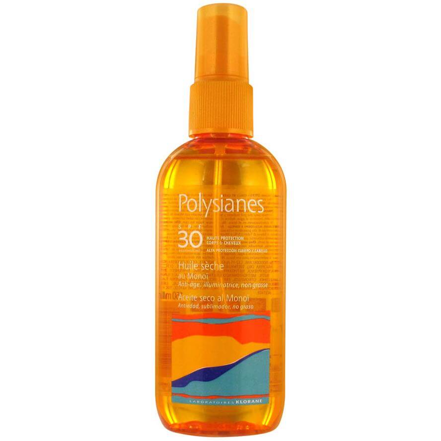 Polysianes High Protection Huile Seche With Monoi Spf30 Ξηρό Αντηλιακό Έλαιο Υψηλής Προστασίας για Σώμα-Μαλλιά 150ml