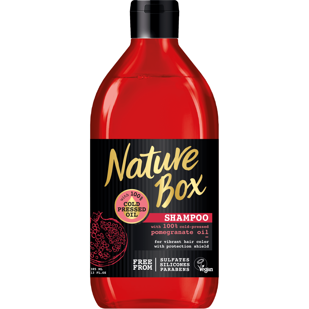 Nature Box Shampoo Pomegranate Σαμπουάν για Βαμμένα Μαλλιά με Έλαιο Ροδιού 385 ml