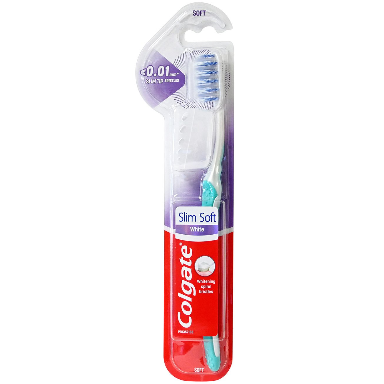 Colgate Slim Soft White 0.01mm Μαλακή Οδοντόβουρτσα με Πολύ Λεπτές Ίνες για Βαθύ Καθαρισμό 1 Τεμάχιο – Τιρκουάζ
