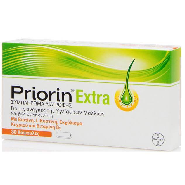 Priorin Extra Συμπλήρωμα Διατροφής Για Τα Μαλλιά 30caps