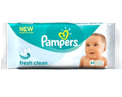 Pampers Μωρομάντηλα Fresh Clean Μονή Συσκευασία 64 μωρομάντηλα