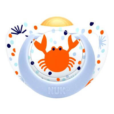 Nuk Genius Color Πιπίλα Καουτσούκ με Κρίκο Χωρίς BPA – Μέγεθος 1 (0-6 μηνών)