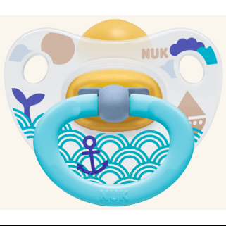 NUK Classic Happy Kids Πιπίλα Καουτσούκ Με Κρίκο Μεγέθη 1-3 – Μέγεθος 2 (6-18 μηνών)