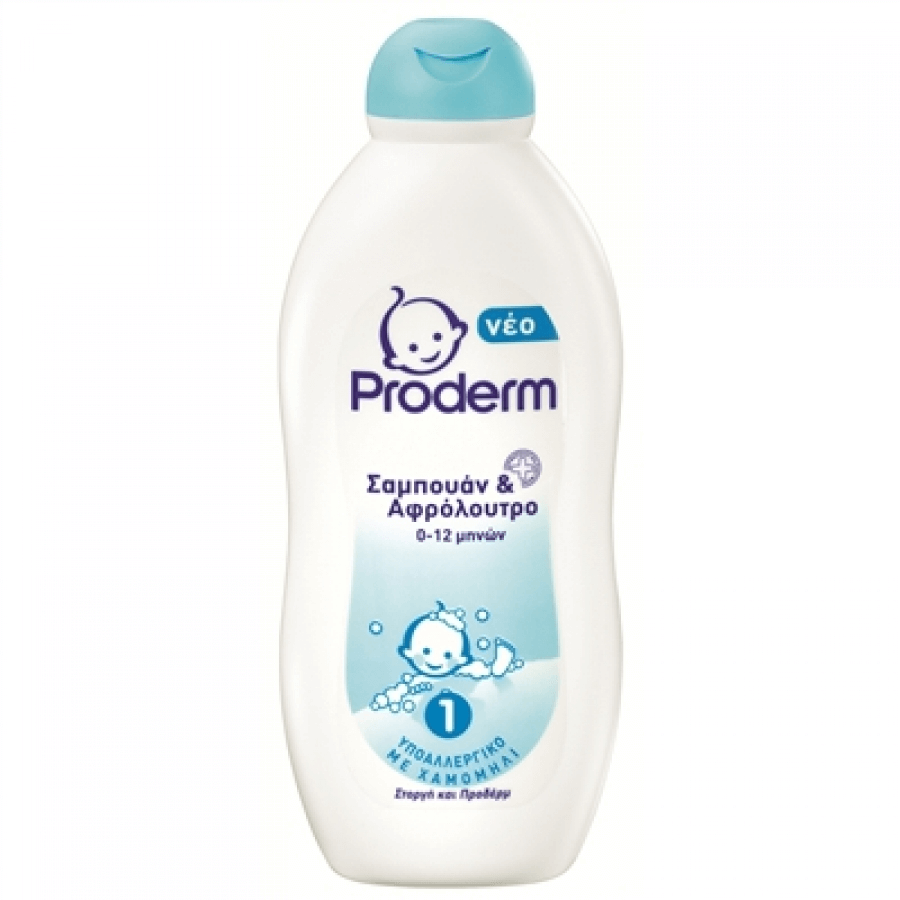 Proderm Σαμπουάν & Αφρόλουτρο 0-12 Μηνών 200ml