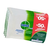 Dettol Υγρά Αντιβακτηριδιακά Μαντηλάκια Καθαρισμού για το δέρμα & τις λείες επιφάνειες 3 τεμ. με 15 μαντηλάκια