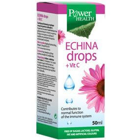 Power Health Echina Drops Vitamin C Εχινάκεια με Βιταμίνη C για Ενίσχυση Ανοσοποιητικού 50ml