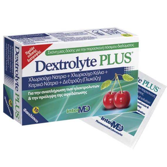 Intermed Dextrolyte Plus Συμπλήρωμα Ειδικής Διατροφής, Αναπλήρωση Ηλεκτρολυτών & Πρόληψη Αφυδάτωσης 10sachets