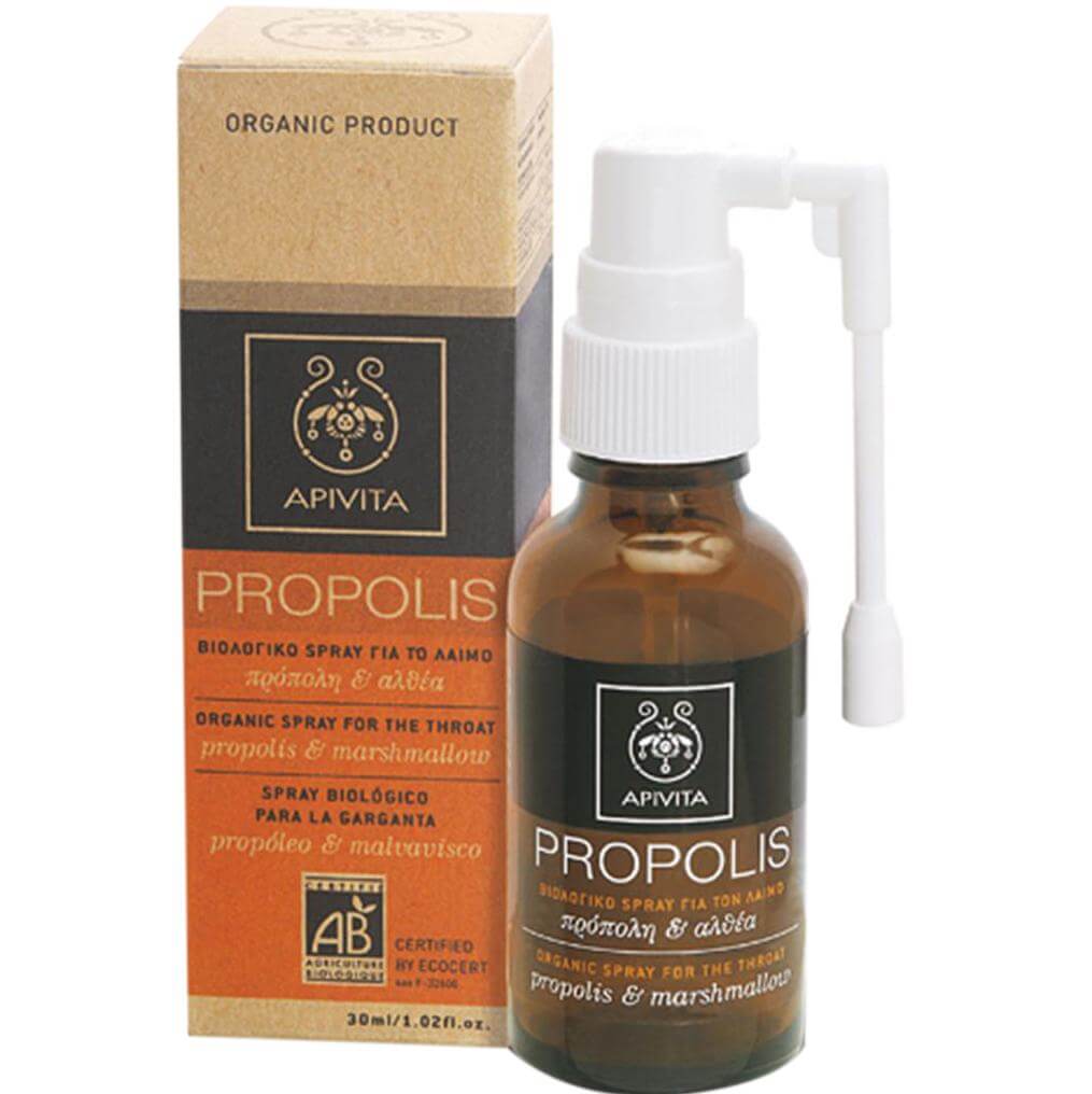 Apivita Propolis Βιολογικό Spray για το Λαιμό με Αλθέα & Πρόπολη 30ml