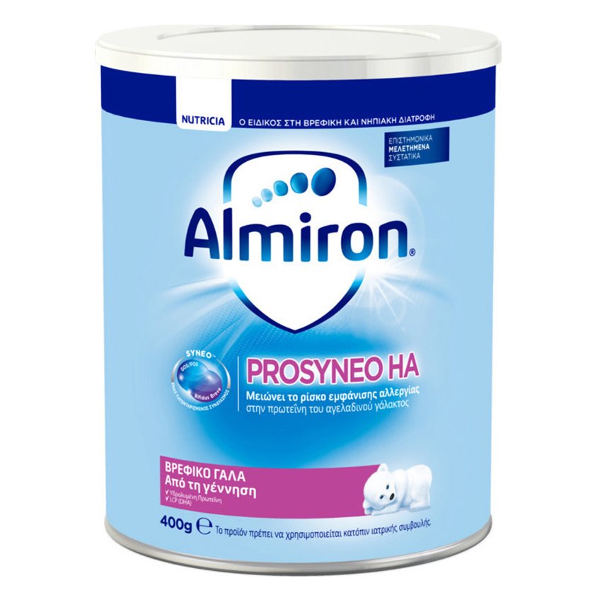 Nutricia Almiron Prosyneo HA Βρεφικό Γάλα που Μειώνει το Ρίσκο Εμφάνισης Αλλεργίας, από την Γέννηση 400g