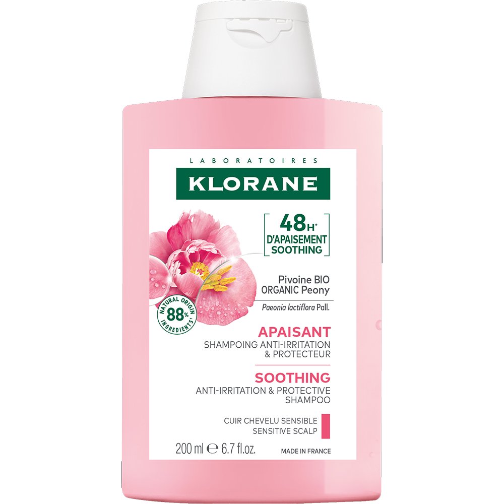 Klorane Peony Soothing & Sensitive Scalp Shampoo Καταπραϋντικό Σαμπουάν με Παιώνια για Ευαίσθητο & Ερεθισμένο Τριχωτό 200ml