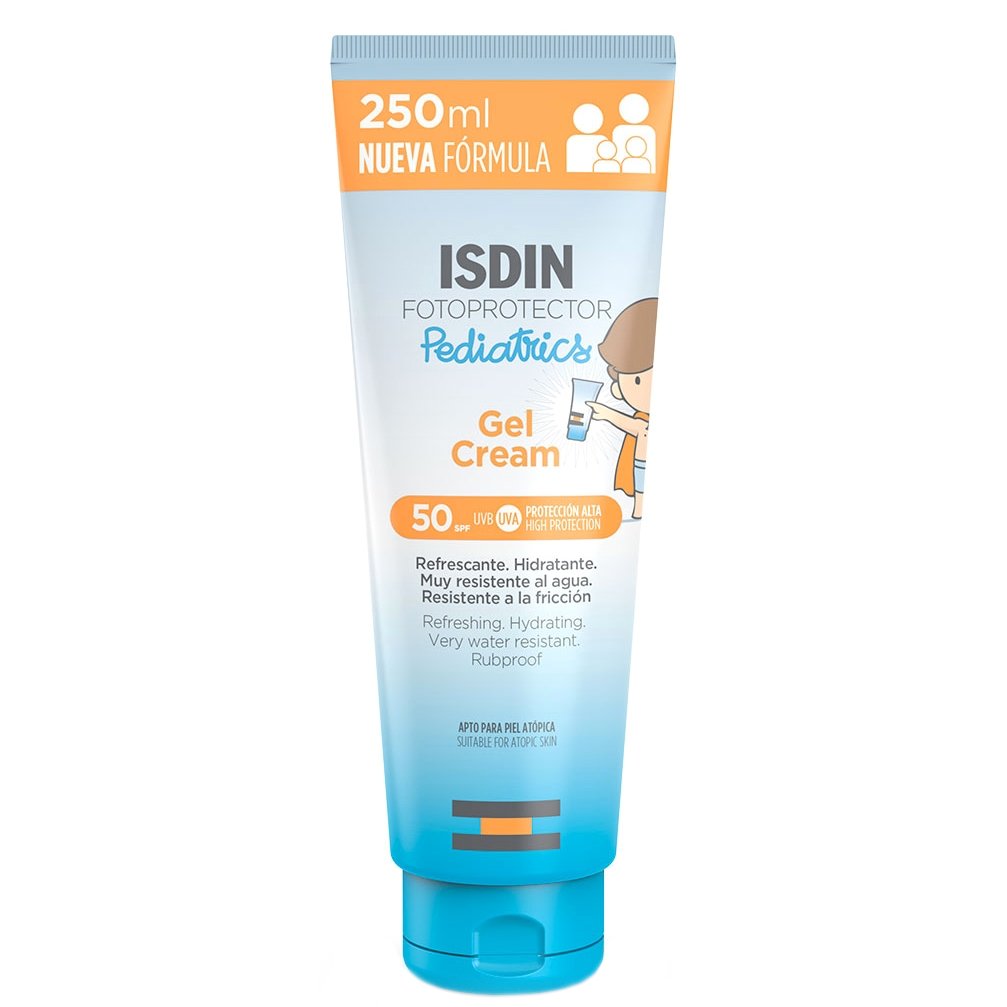 Isdin Fotoprotector Pediatrics Gel Cream Spf50+ Βρεφική, Παιδική Ενυδατική Αντηλιακή Κρέμα - Gel Σώματος Πολύ Υψηλής Προστασίας 250ml
