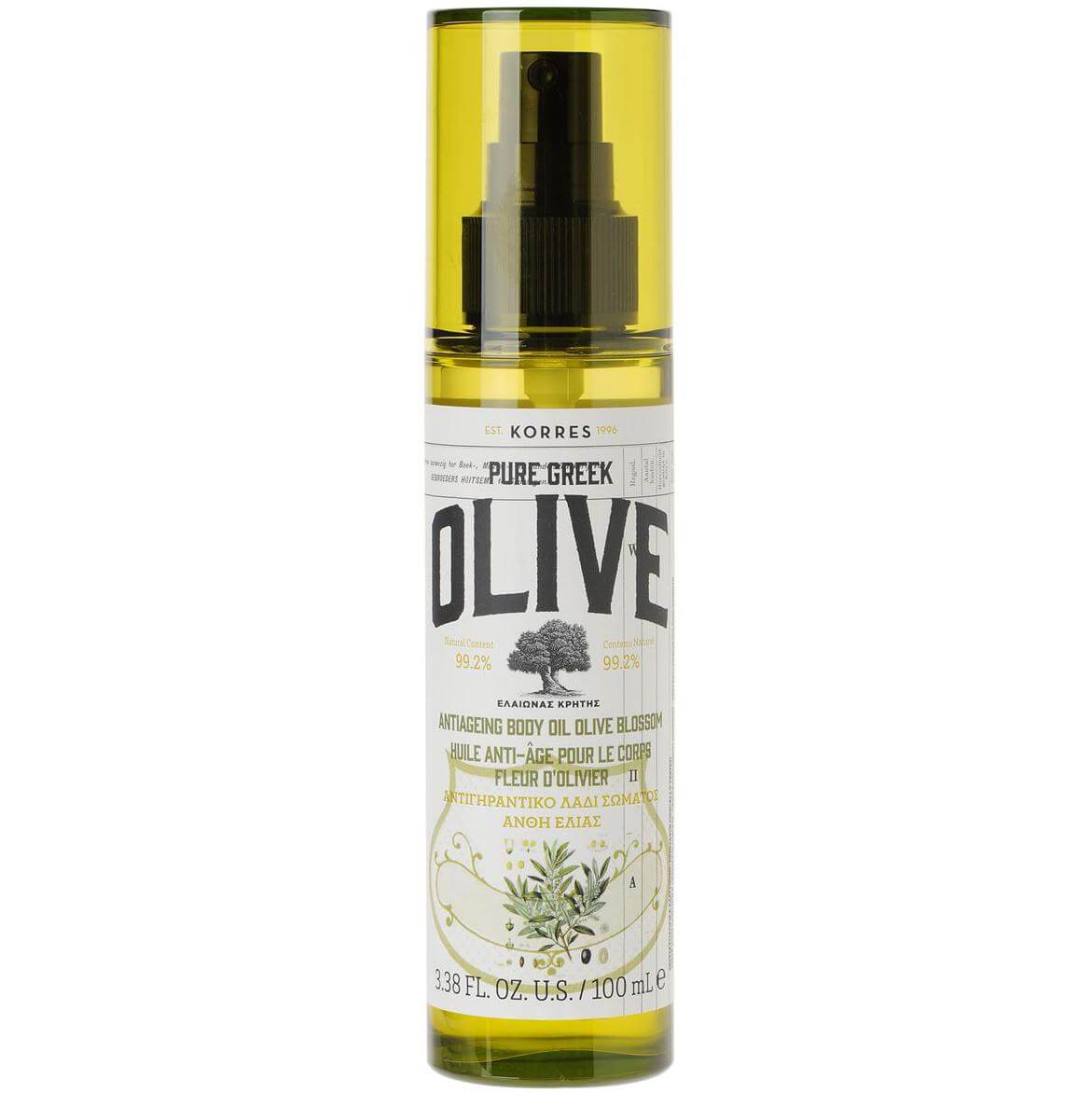 Korres Pure Greek Olive Antiageing Body Oil Olive Blossom Αντιγηραντικό Εξαιρετικά Ενυδατικό Ξηρό Λάδι Σώματος Άνθη Ελιάς 100ml
