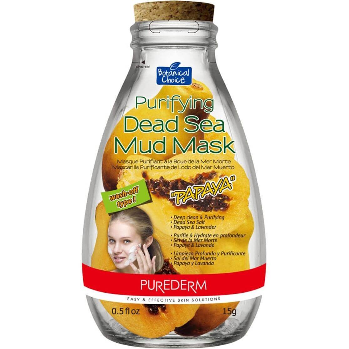 Vican Purederm Purifying Dead Sea Mud Mask Papaya Μάσκα για Βαθύ Καθαρισμό 15g