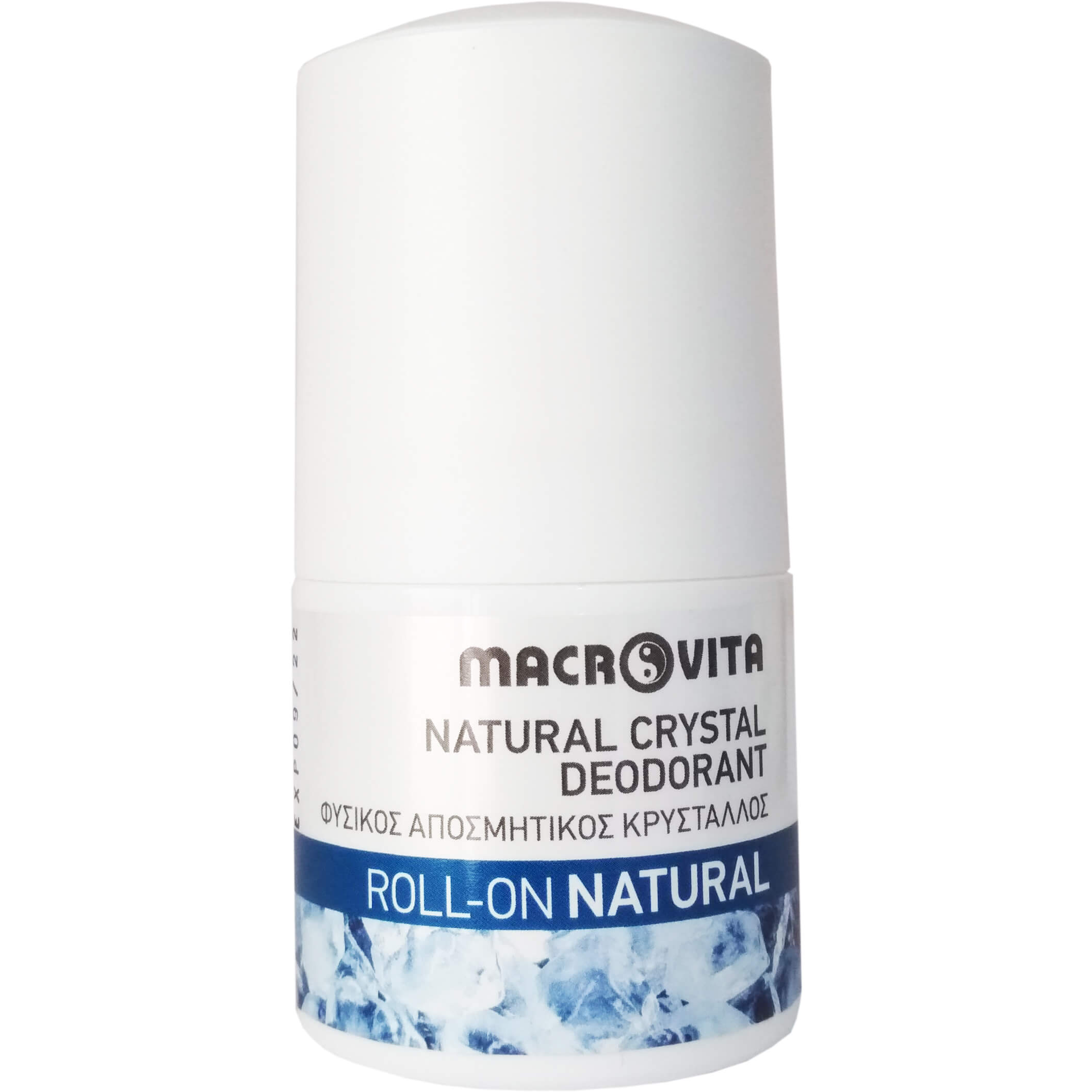 Macrovita Natural Crystal Deodorant Φυσικός Αποσμητικός Κρύσταλλος Roll-On Άρωμα Natural 50ml