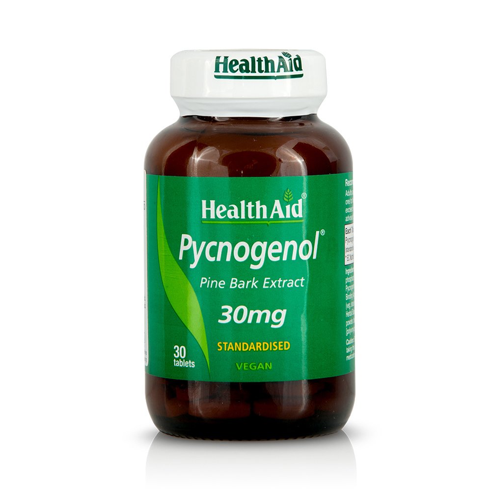 Health Aid Pycnogenol Πυκνογενόλη 30mg Pinus Maritima Αντιοξειδωτικό με Αντιγηραντικές Ιδιότητες 30tabs