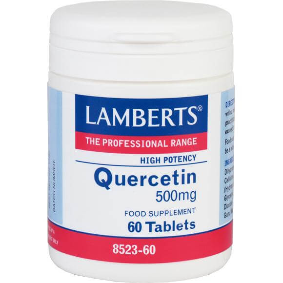 Lamberts Quercetin Συμπλήρωμα Διατροφής Αντιοξειδωτικής Δράσης 500mg 60tabs