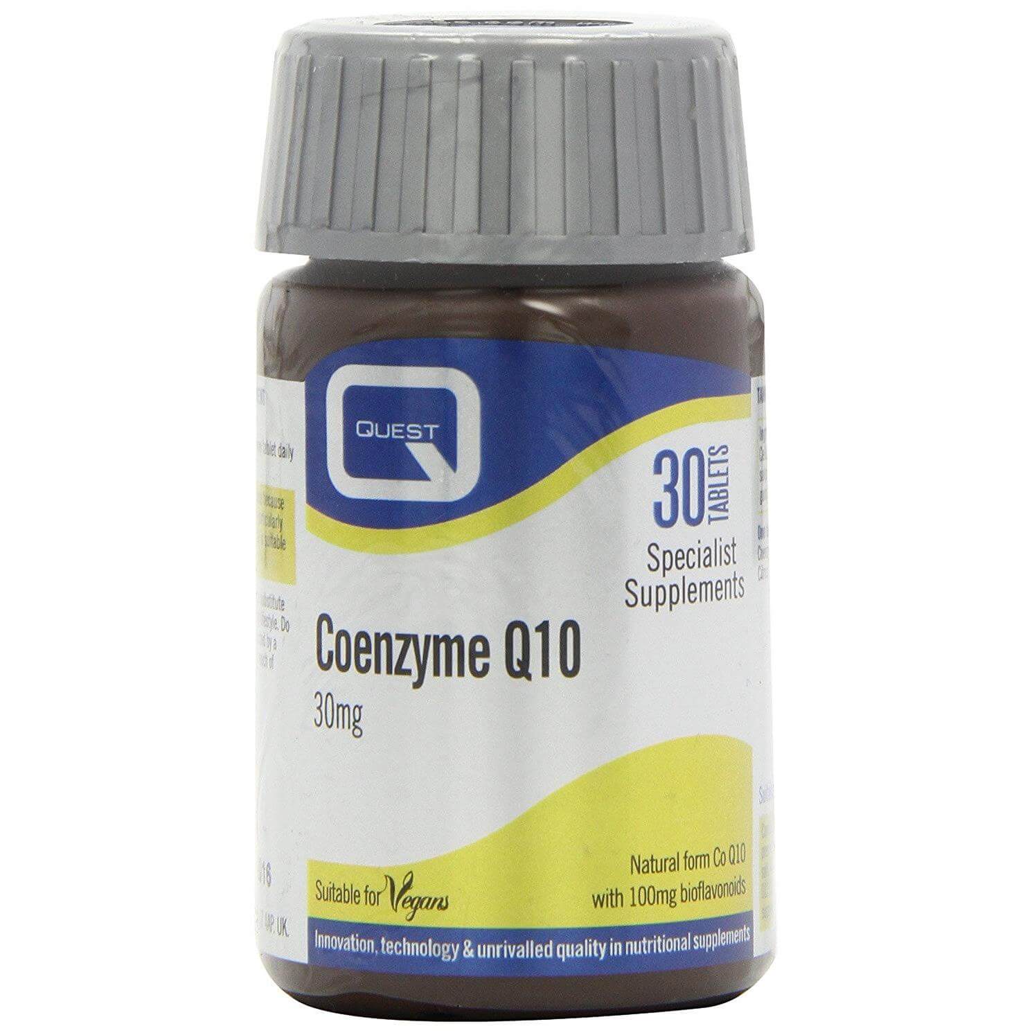 Quest Coenzyme Q10 30mg Συμπλήρωμα Διατροφής Συνενζύμου Q10 για την Μέγιστη Παραγωγή Ενέργειας 30tabs