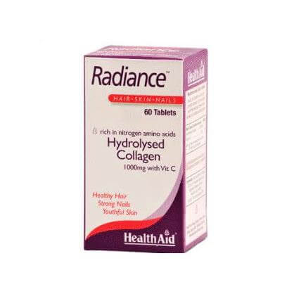 Health Aid Radiance Hydrolysed Collagen 1000mg Υδρολυμένο Κολλαγόνο με Βιταμίνη C 60tabs