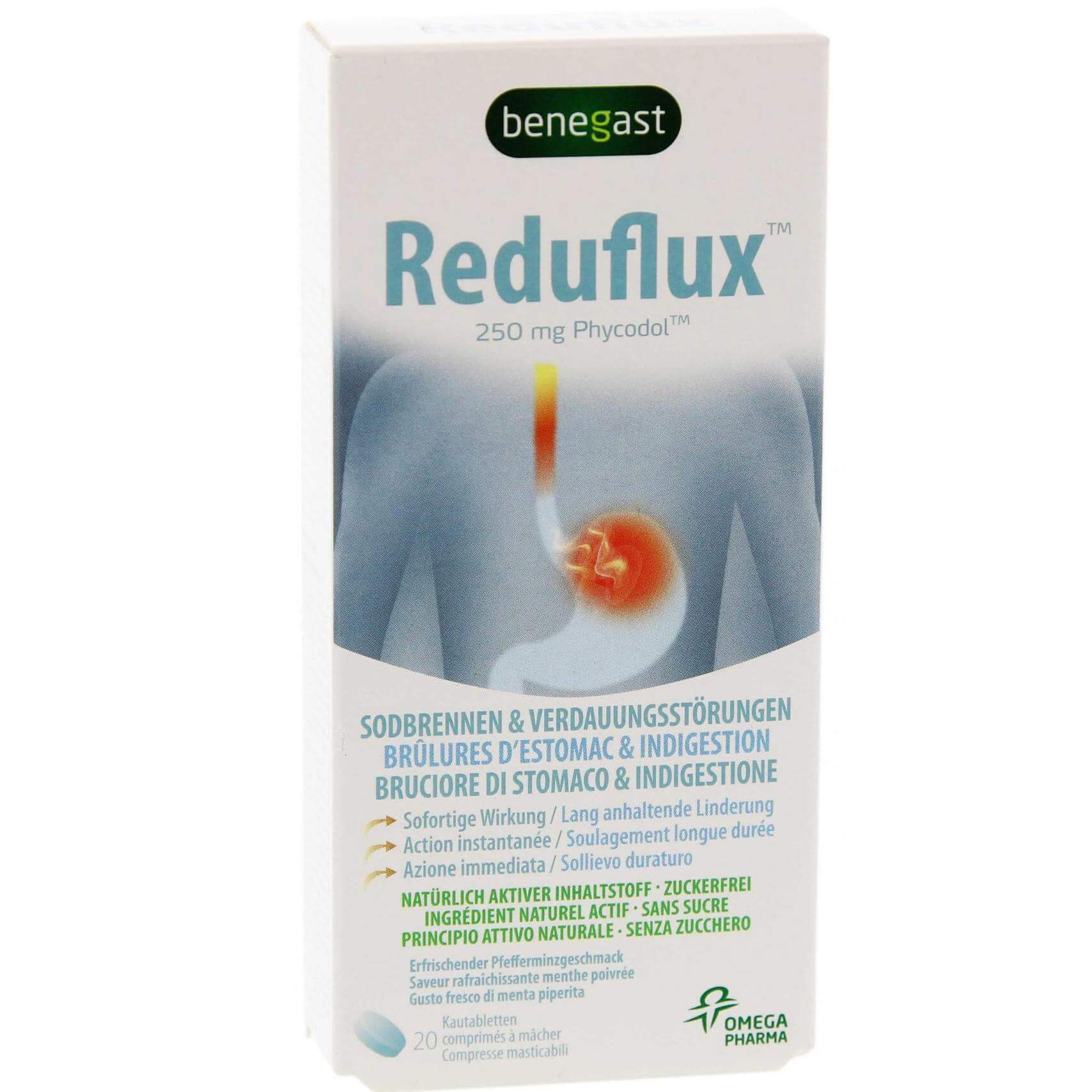 Benegast Reduflux 250mg Phycodol Φυσικό Ενεργό Συστατικό για την Καούρα & την Δυσπεψία 20 Chew.tabs 6438