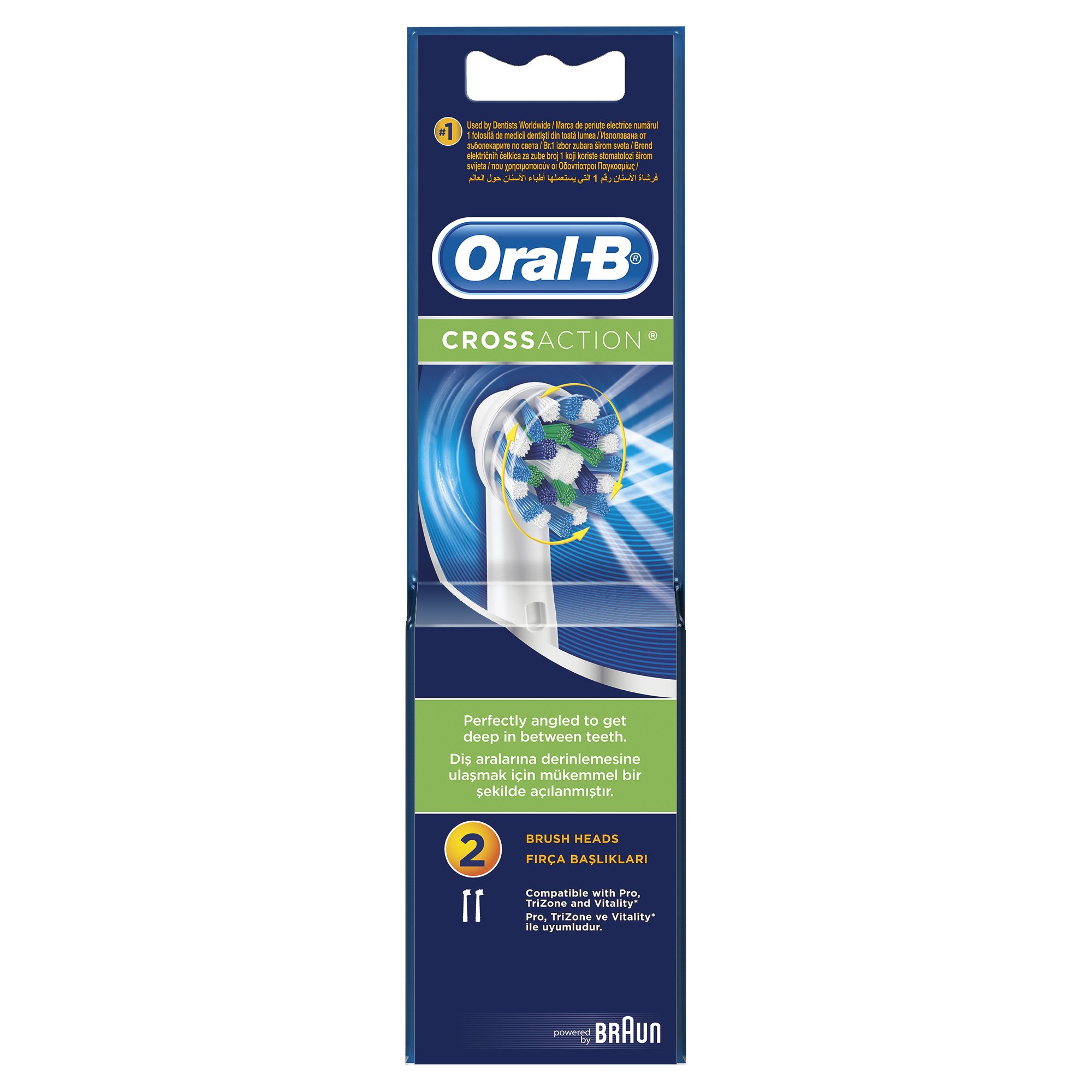 Oral-B Ανταλλακτικές Κεφαλές Cross Action, 2τμχ