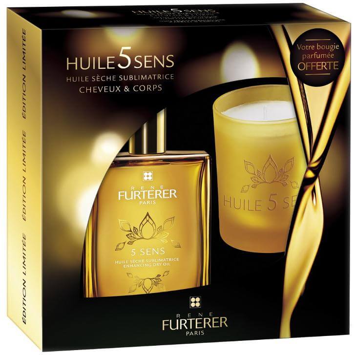 Rene Furterer Πακέτο Προσφοράς Huile 5 Sens Enhancing Dry Oil Hair & Body Ξηρό Λάδι 100ml & Δώρο Bougie Parfume