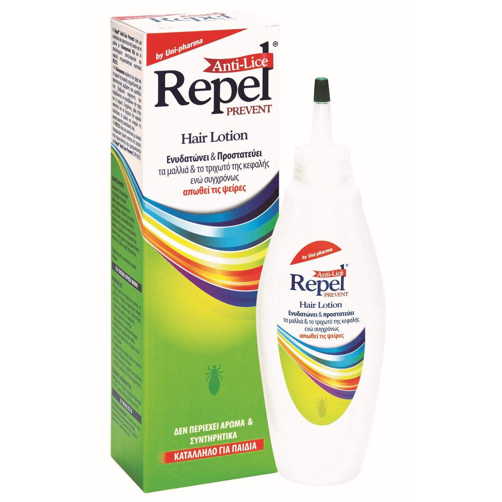 Uni-Pharma Repel Prevent Anti-Lice Hair Lotion Άοσμη Προστασία από τις Ψείρες 200ml