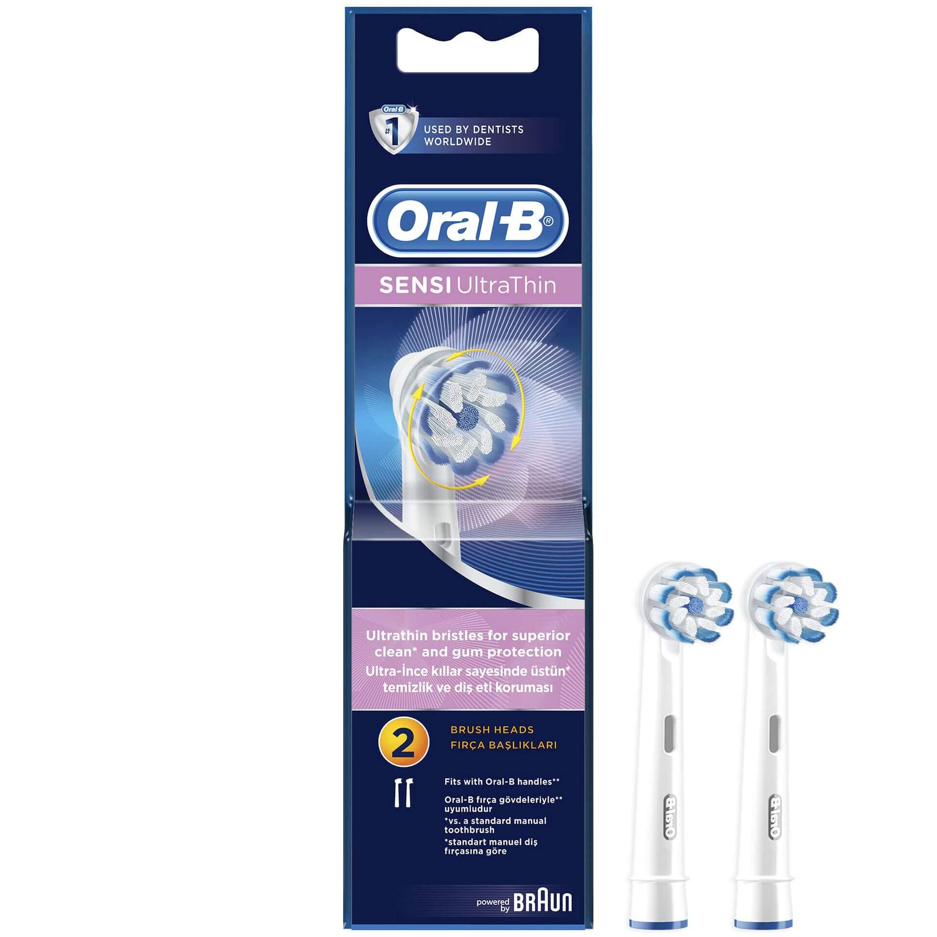Oral-B Sensi Ultra Thin Ανταλλακτικές Κεφαλές 2 Τεμάχια