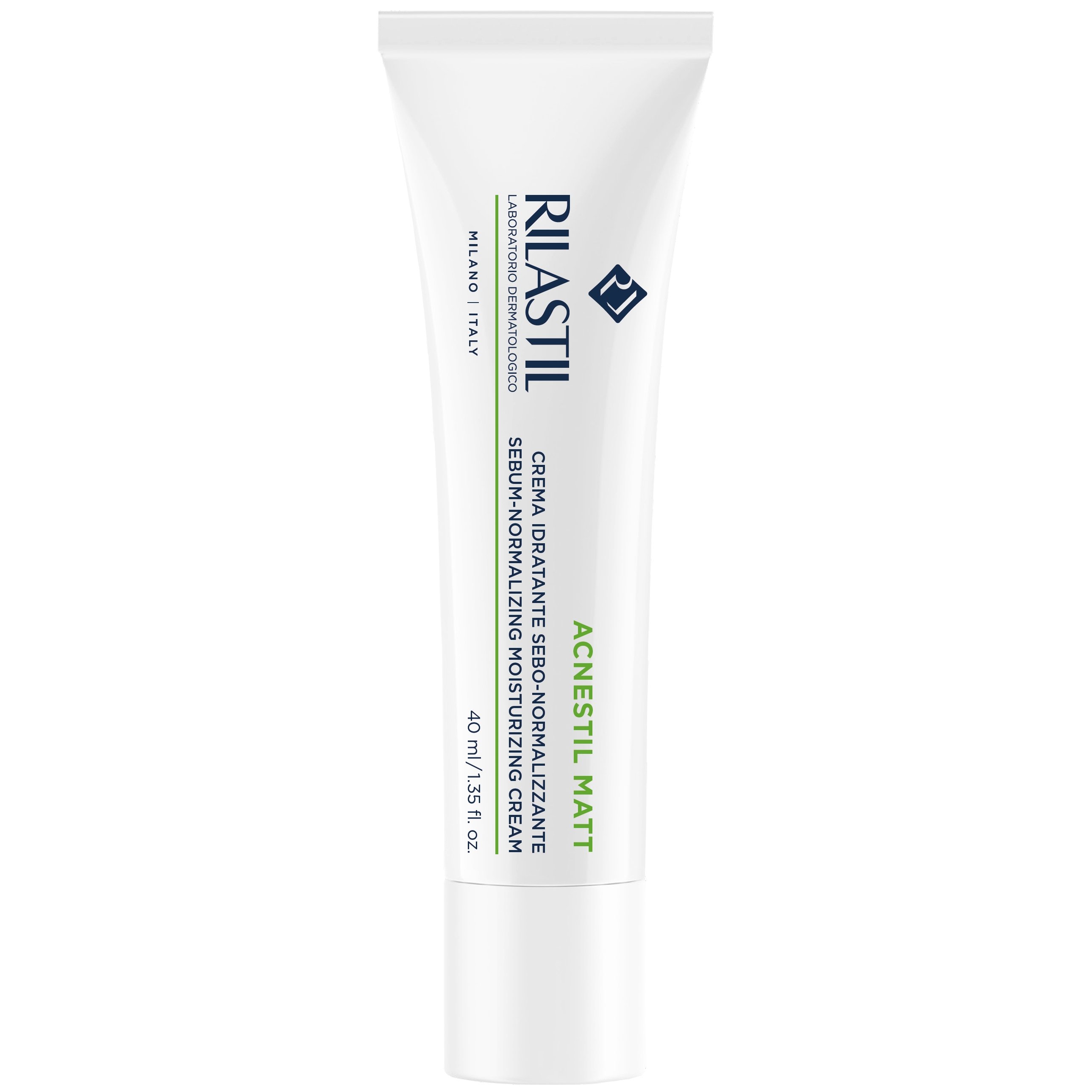 Rilastil Acnestil Matt Sebum-Normalizing Moisturizing Face Cream Ενυδατική Κρέμα Προσώπου, Λαιμού για την Εξισορρόπηση του Σμήγματος 40ml