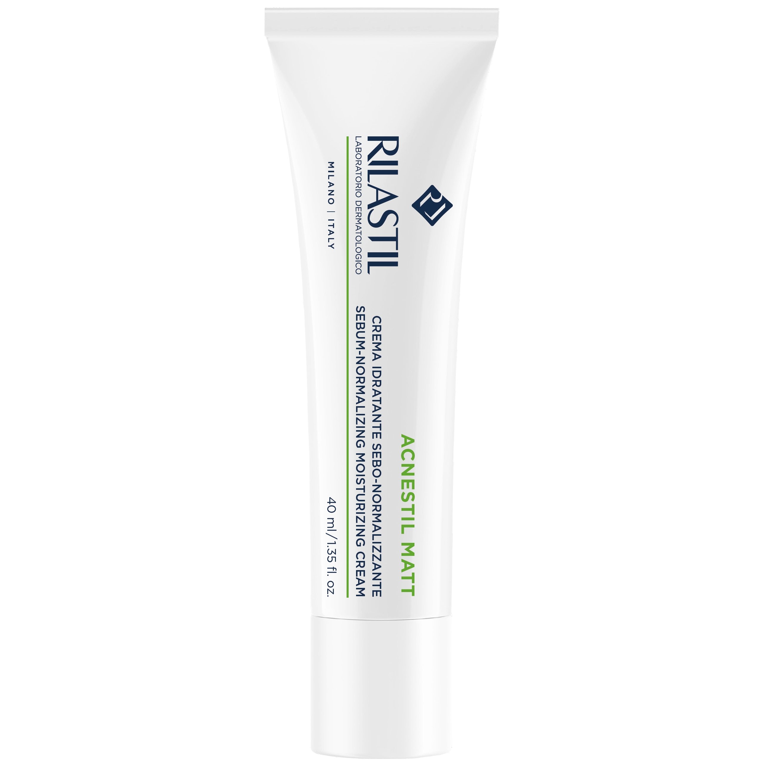 Rilastil Acnestil Matt Sebum-Normalizing Moisturizing Face Cream Ενυδατική Κρέμα Προσώπου, Λαιμού για την Εξισορρόπηση του Σμήγματος 40ml 46647