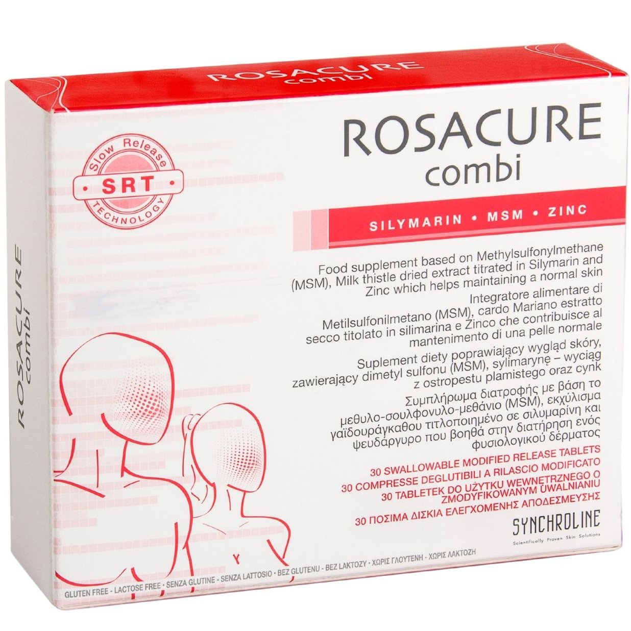 Synchroline Rosacure Combi Συμπλήρωμα Διατροφής που Συμβάλει στη Διατήρηση της Φυσιολογικής Κατάστασης του Δέρματος 30 Δισκία