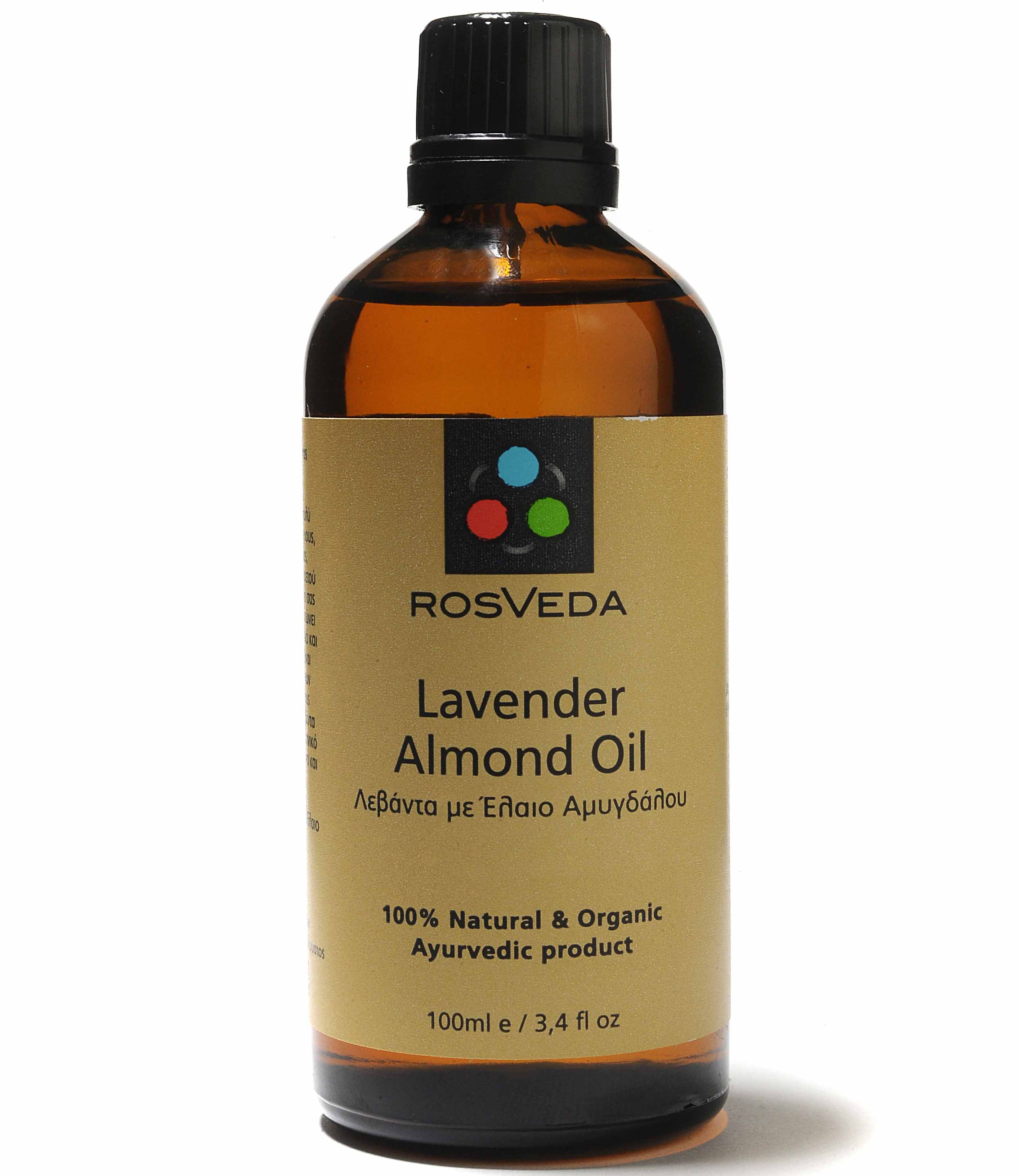 Rosveda Lavender Almond Oil 100% Φυτική Σύνθεση, Μείγμα Αιθέριου Ελαίου Λεβάντας με Αμυγδαλέλαιο 100ml