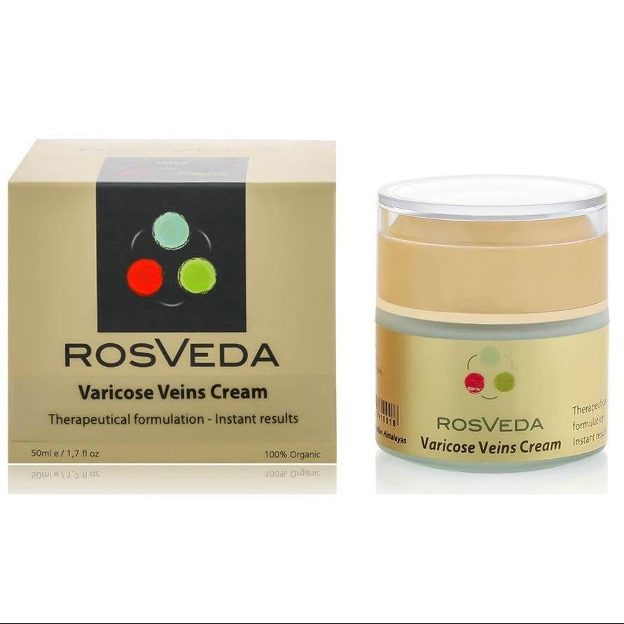 RosVeda Varicose Veins Cream 100% Φυτική Σύνθεση Για Ευρυαγγείες & Φλεβίτιδα 50ml