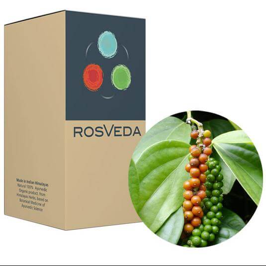 RosVeda Pure Essential Oil Black Pepper, 100% Φυτική Σύνθεση, Αιθέριο Έλαιο Μαύρο Πιπέρι 10ml