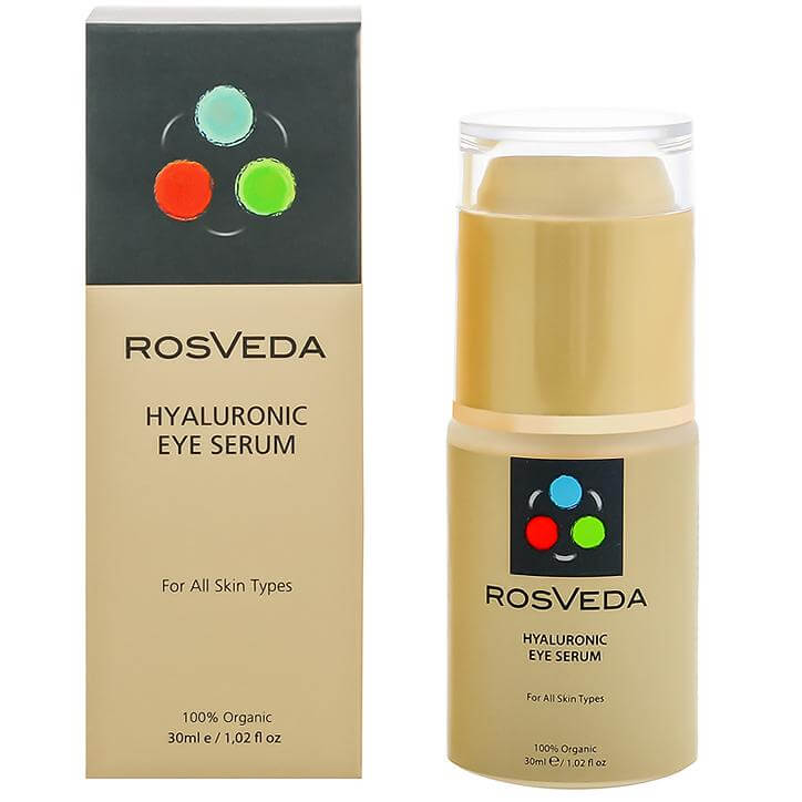 RosVeda Hyaluronic Eye Serum 100% Φυτική Σύνθεση,Ορός Αντιγήρανσης & Αναζοωγόνησης για τα Μάτια με Υαλουρονικό 30ml