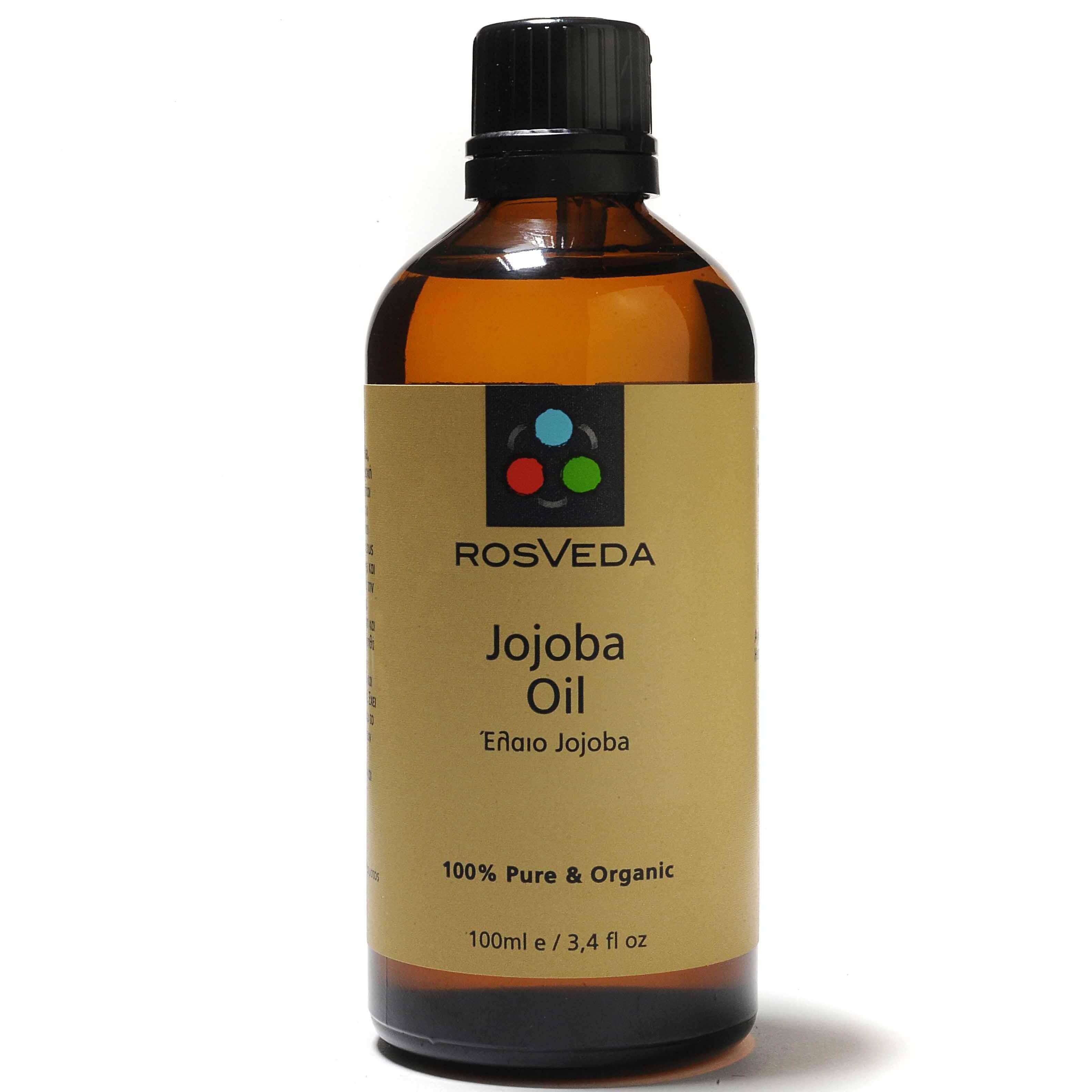 RosVeda Jojoba Oil, 100% Φυτική Σύνθεση, Βιολογικό Έλαιο Jojoba Βάση Ανάμειξης Αιθέριων Ελαίων 100ml