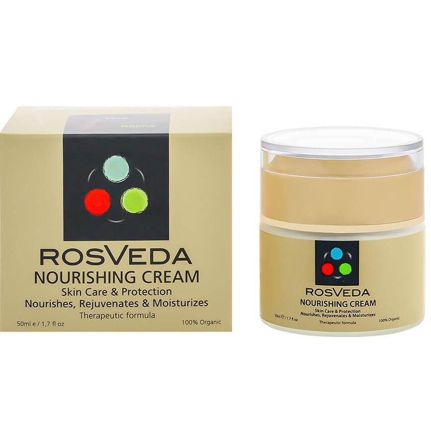Rosveda Nourishing Cream 100% Φυτική Σύνθεση, Ενυδατική Προστατευτική & Θεραπευτική Κρέμα Ημέρας για Ξηρά Πολύ Ξηρά Δέρματα 50ml