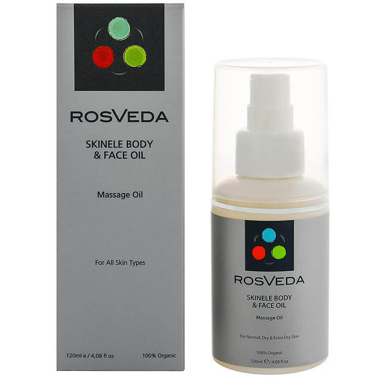 Rosveda Skinele Body & Face Oil 100% Φυτική Σύνθεση, Λάδι για Μασάζ Προσώπου & Σώματος 120ml