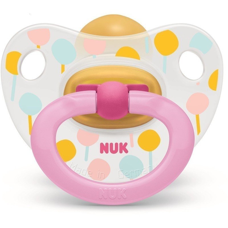 Nuk Classic Happy Kids Πιπίλα από Καουτσούκ με Κρίκο Μεγέθους 3 (18-36 Μηνών) 1τμχ