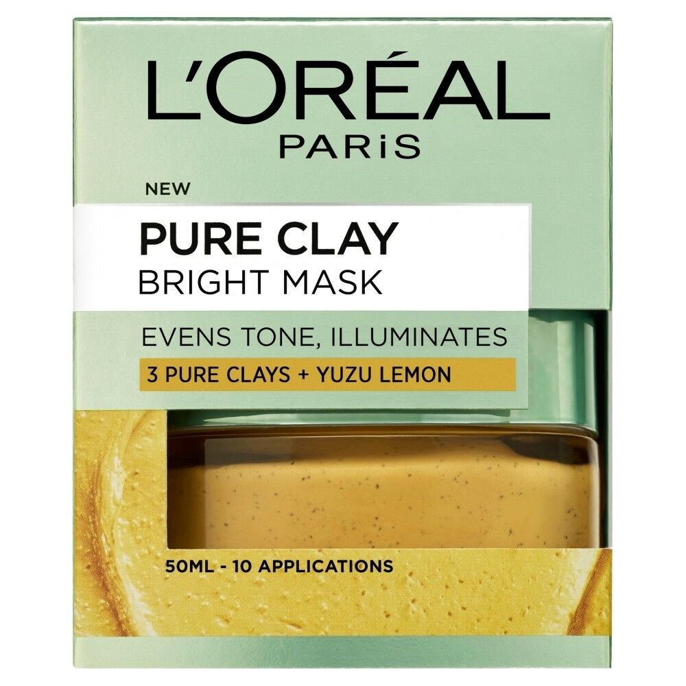 Loreal Paris Pure Clay Bright Mask Μάσκα Αργίλου για Ομοιόμορφο Τόνο & Λάμψη 50ml