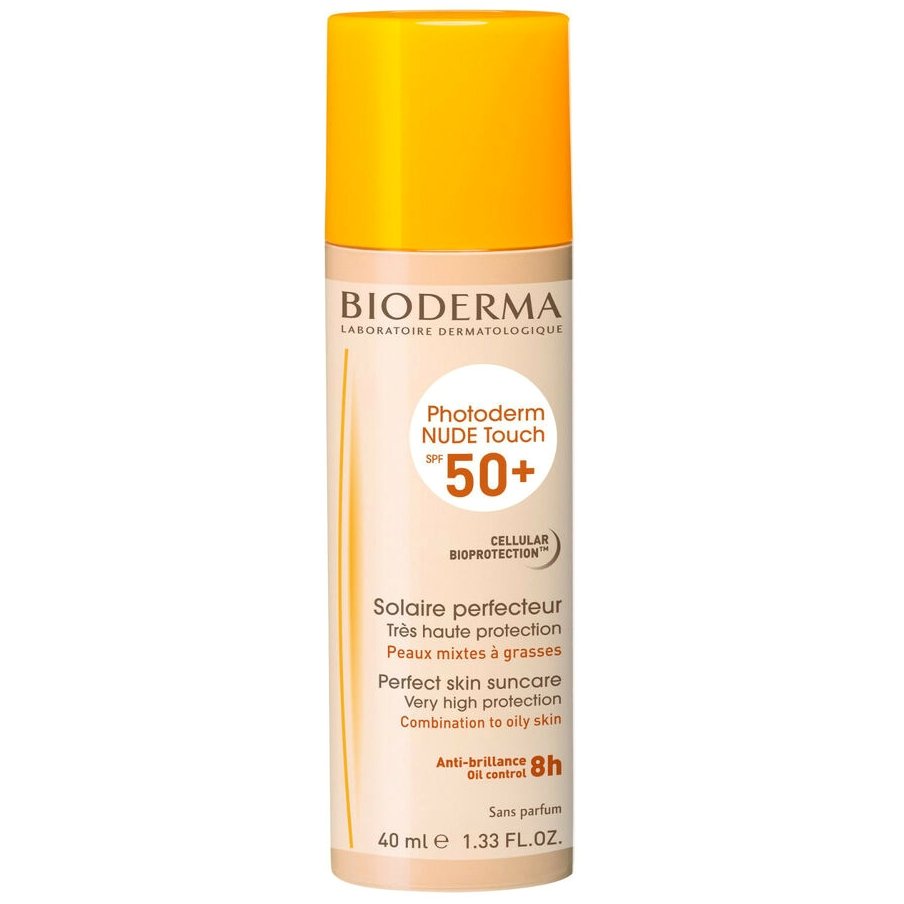 Bioderma Photoderm Nude Touch Natural Color Spf50+ Ανάλαφρη Υφή με Πολύ Υψηλή Αντηλιακή Προστασία για ματ Ομοιόμορφη Κάλυψη 40ml
