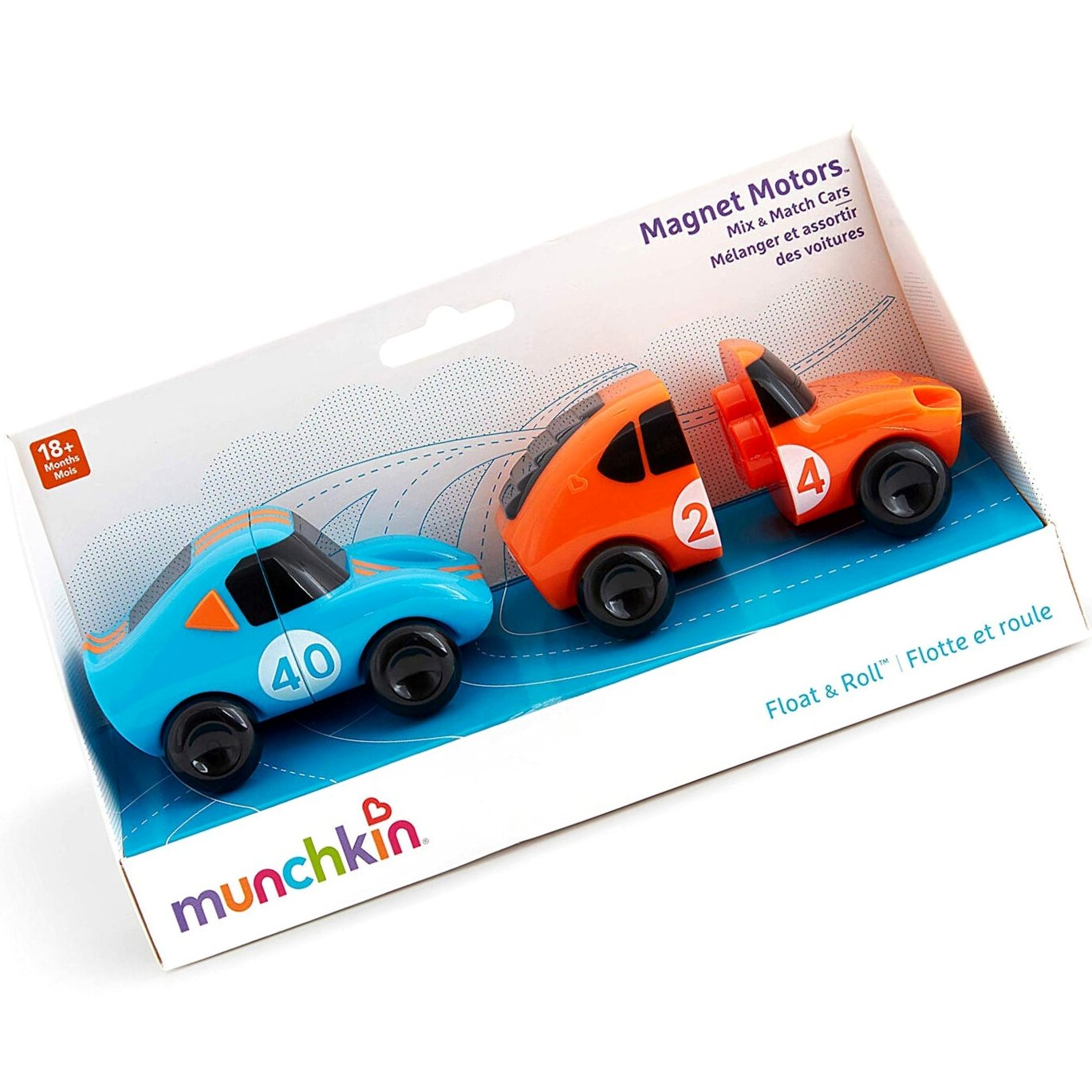 Munchkin Magnet Motors Μαγνητικά Αυτοκινητάκια Μπάνιου 2τμχ