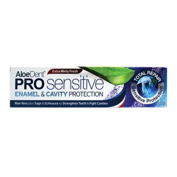 Optima AloeDent Pro Sensitive Enamel & Cavity Protection Οδοντόκρεμα με Φυσικά Άλατα Καλίου & Φθόριο 75ml