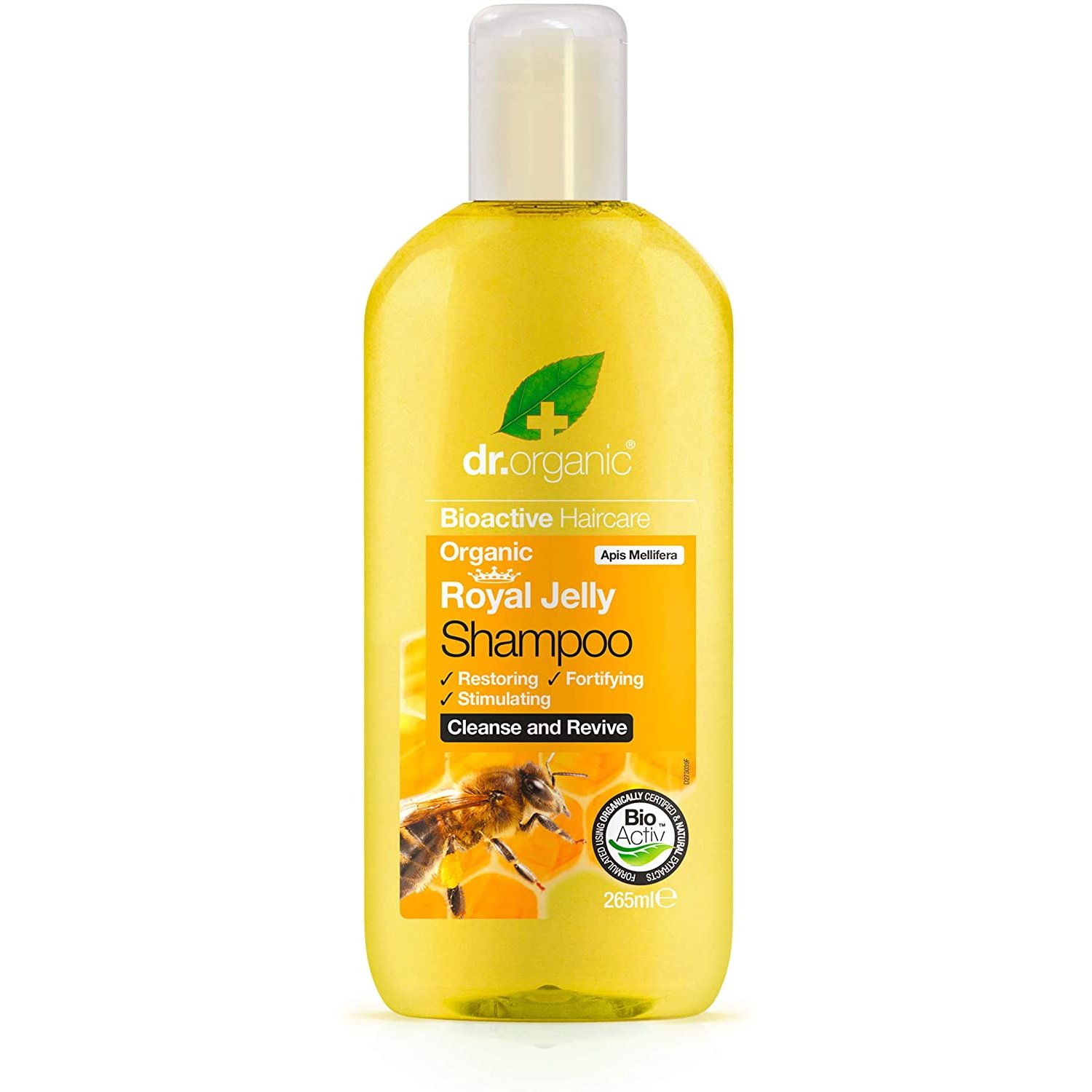 Dr Organic Royal Jelly Shampoo Σαμπουάν με Βιολογικό Βασιλικό Πολτό που Επανορθώνει τη Φυσική Κεράτινη Δομή της Τρίχας 265ml