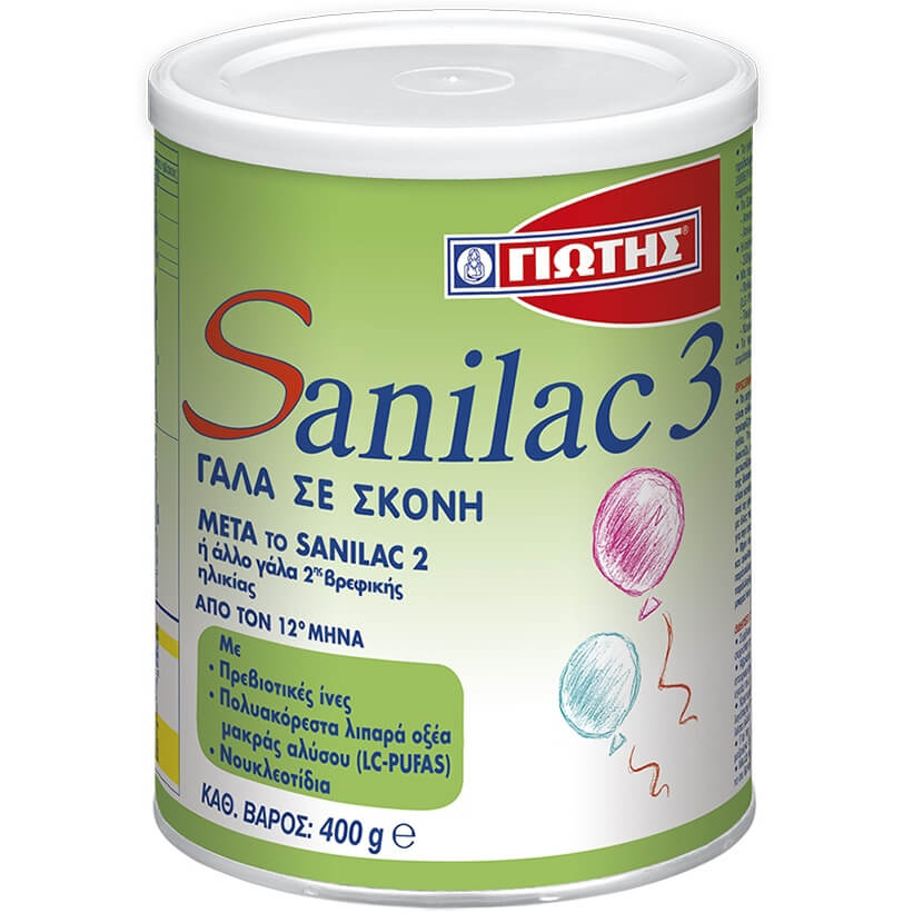 Sanilac 3 Γάλα για Παιδιά από τον 12ο Μήνα 400gr